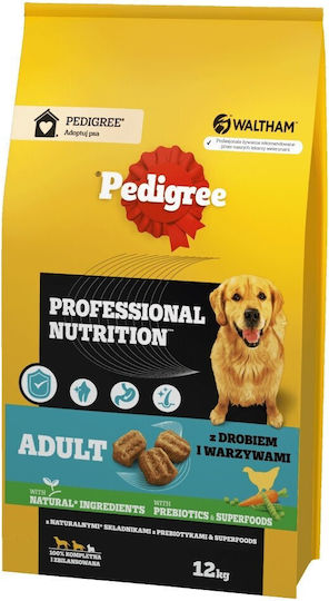PEDIGREE Professional Nutrition Adult with poultry and vegetables, medium and large breeds - dry dog food - 12kg