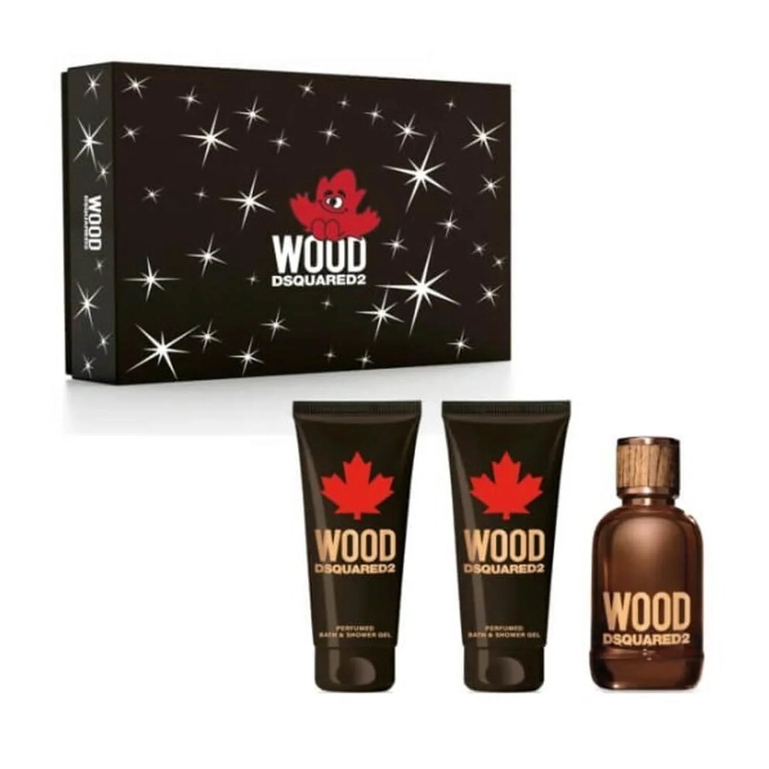 Dsquared2 Dsquared Dsquareed2 Wood Eau De Toilette 100ml Spray Perfumed Shower Gel 100ml After Shave Balm 100ml Image 1