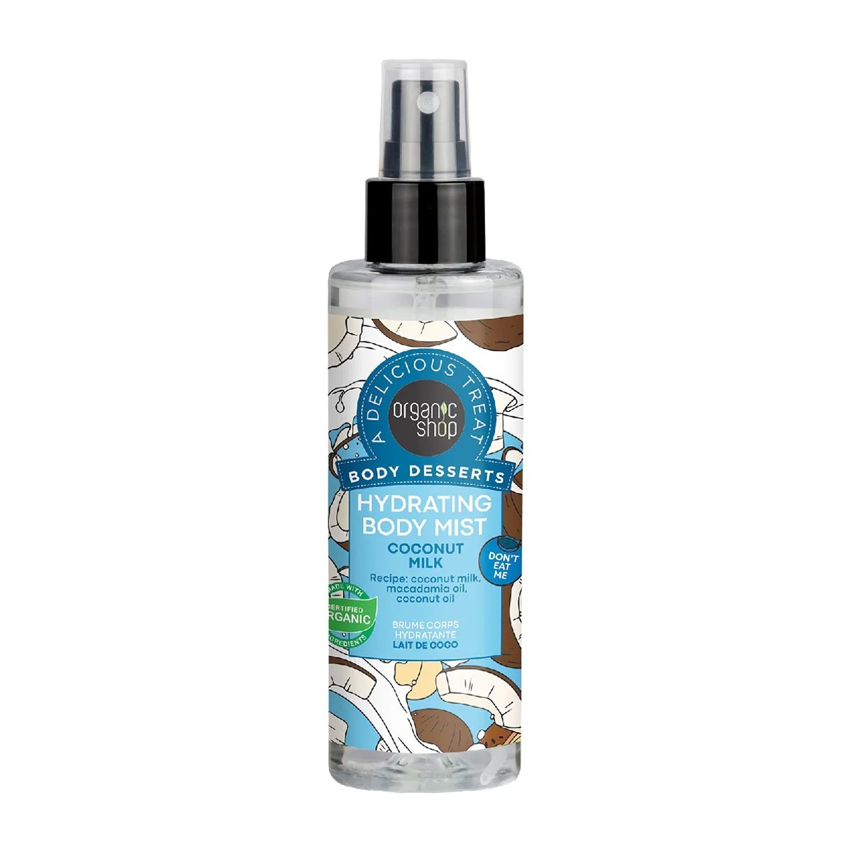 Organic Shop Body Desserts Coconut Milk Spray Corporal Hidratante 200ml Spray Image 1