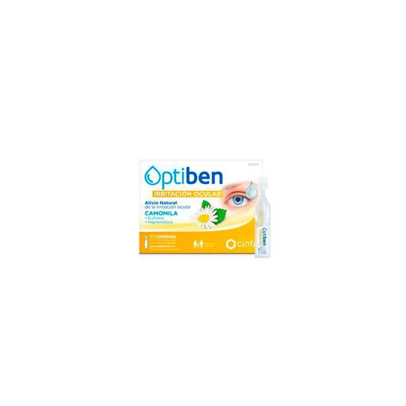 Cinfa Optiben For Irritated Eyes Eye Droplet 10 Ampoules Image 1