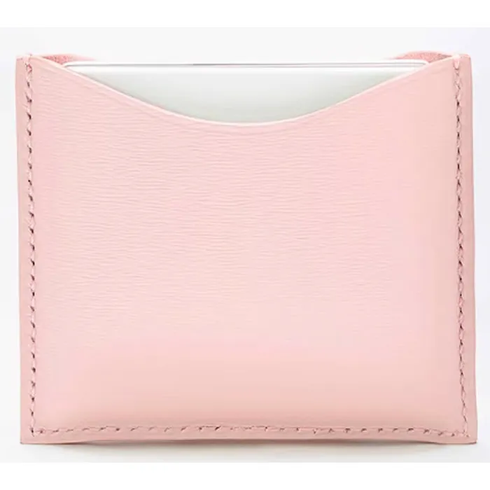 La Bouche Rouge Pink Leather Compact Case Image 1