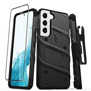 Zizo Bolt Black Case & Screen Protector - For Samsung Galaxy S22 :