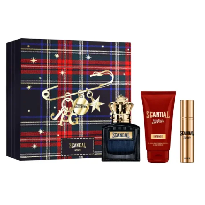 Jean Paul Gaultier Scandal Pour Homme Intense Eau de Parfum Spray 100ml Set 3 Pieces