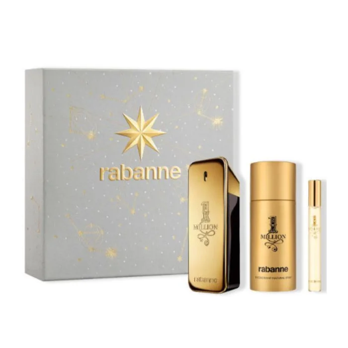 Rabanne 1 Million Eau De Toilette Spray 100ml Set 3 Pieces Image 1