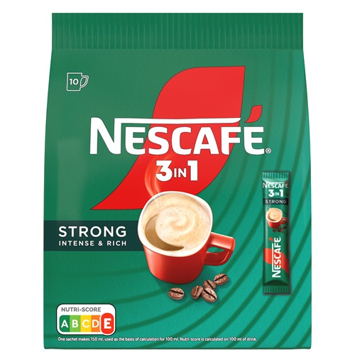 NESCAFE 3in1 EXTRA STRONG BAG 10x16G - INSTANT STICKS 