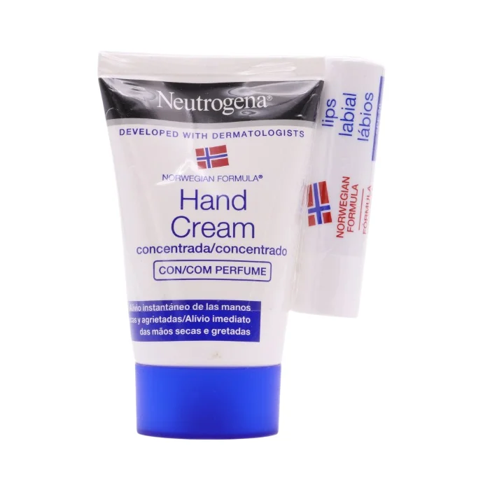 Neutrogena Concentrated Hand Cream 50ml + Lip Balm Image 1