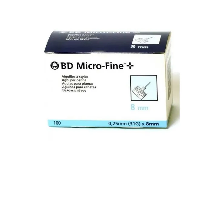 BD Microfine Tw 0,25X8mm 100Uds  Image 1
