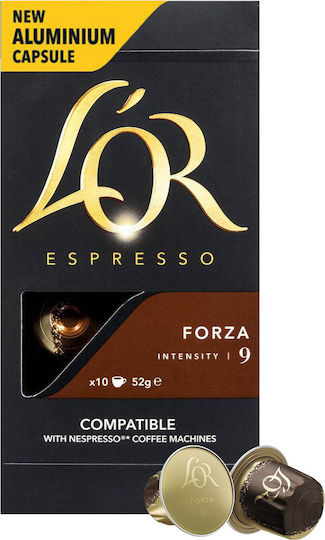 L'Or Κάψουλες Espresso Forza Συμβατές με Μηχανή Nespresso 10caps
