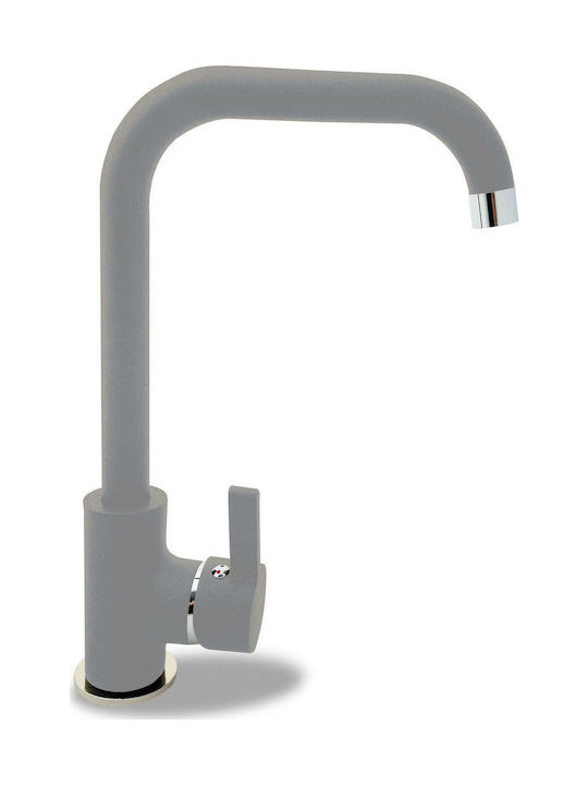 Pyramis Silvio Μπαταρία Κουζίνας Πάγκου Γκρι