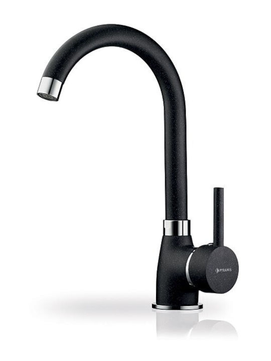 Pyramis Bello Μπαταρία Κουζίνας Πάγκου Μαύρη