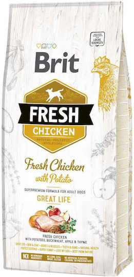 Brit Fresh 12 kg Adult Apple, Buckwheat, Chicken, Potato