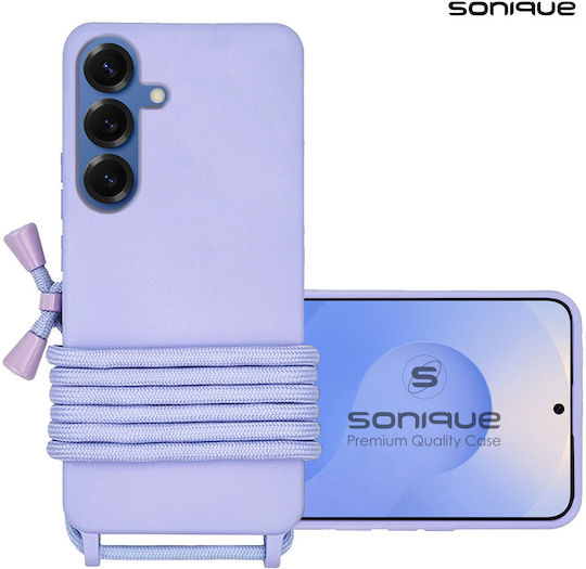 Θήκη Σιλικόνης Κορδόνι Carryhang Sonique Samsung Galaxy S25 Λιλά