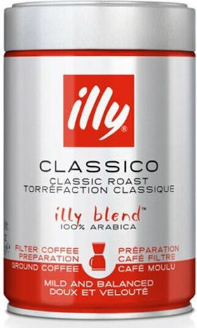 Illy  250g caffe filtro-coffee ground tin
