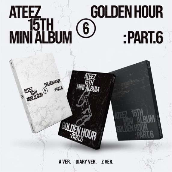 ATEEZ - 15TH MINI ALBUM [GOLDEN HOUR : Part.6] (A / DIARY / Z VER.) Random